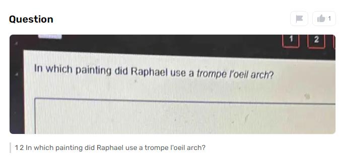 Which Artwork Did Raphael Utilize a Trompe L’oeil Arch Technique?